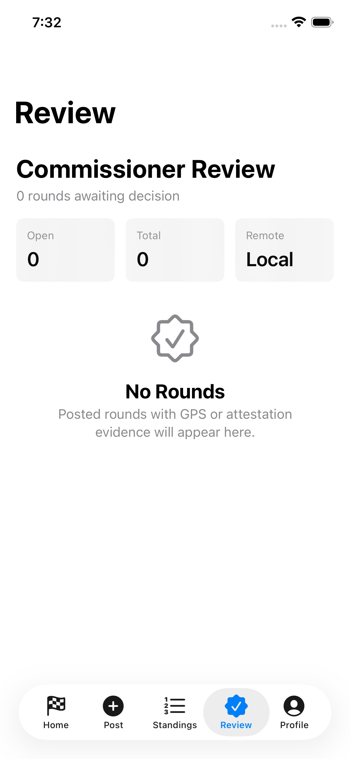 The Summit commissioner review screen